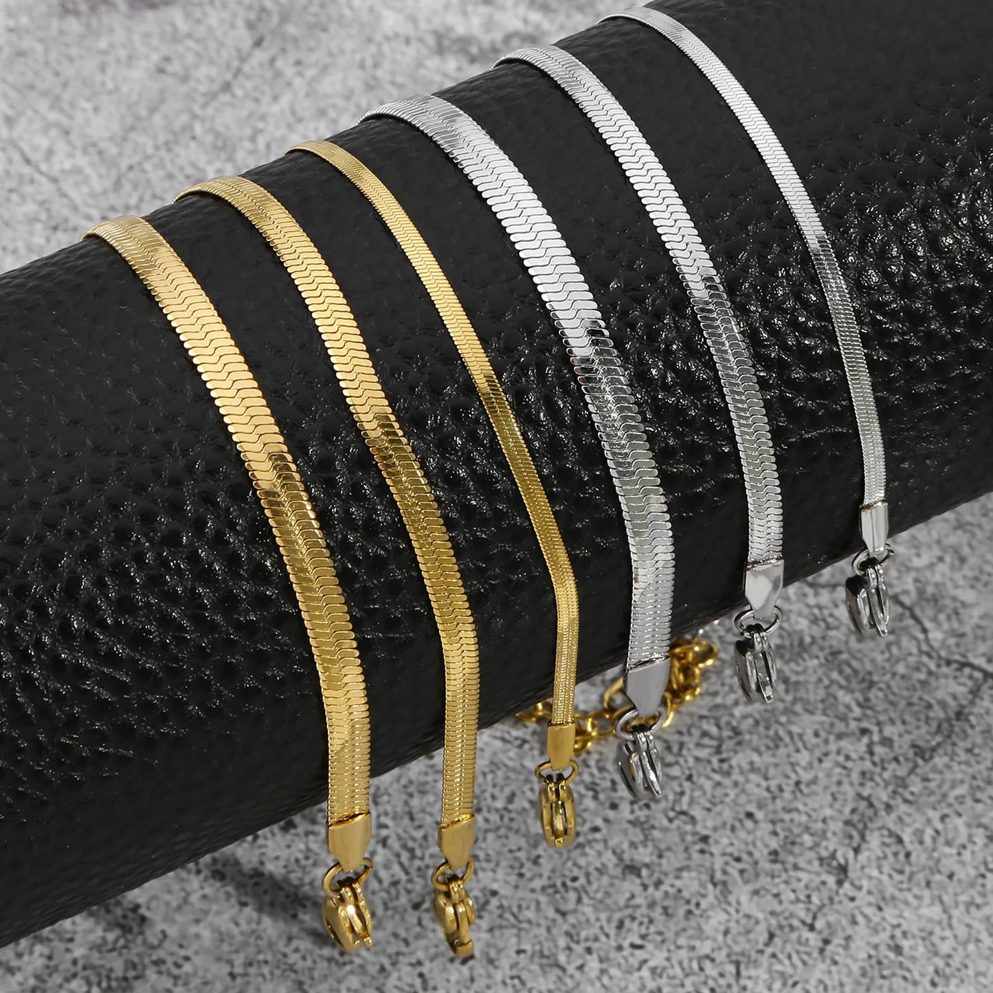 Hip Hop Roestvrij Stalen Armband Goud Kleur Snake Chain Titanium Stalen Armband Voor Vrouwen Mannen Mode-sieraden Accessoires