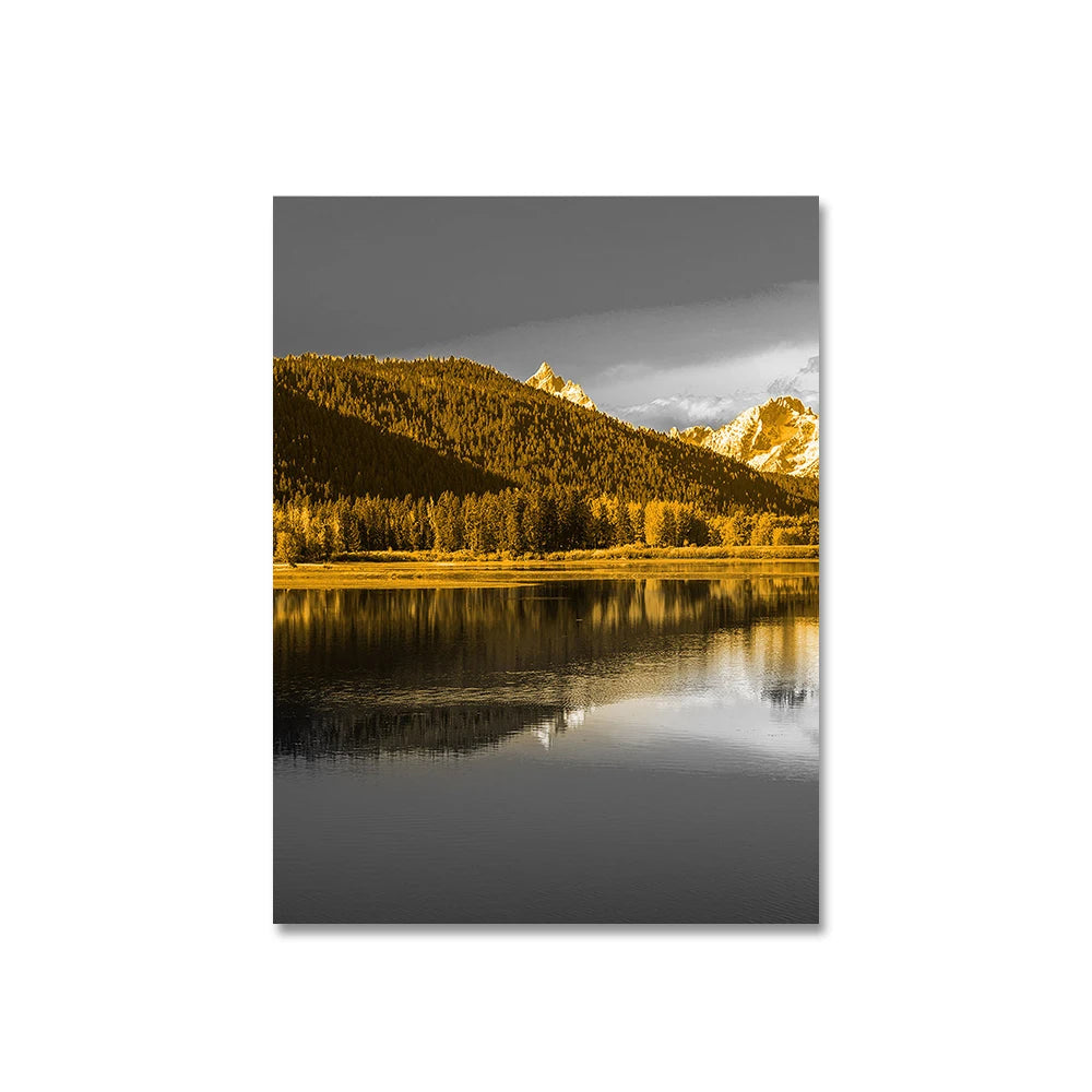 3PCS Frameless Canvas Paintings Sunset Sea Beach Natural Landscape Poster and Prints Wall Art Picture for Living Room Home Decor