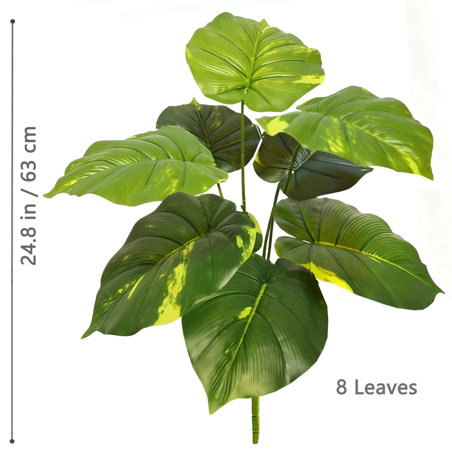 52-104cm(40.94in)  Artificial Monstera Plant Fake Palm Tree Plastic Turtle Leaf Green Plant for Home Garden Room Office Decor