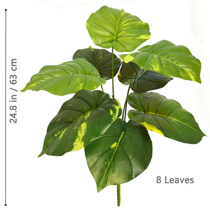 52-104cm(40.94in)  Artificial Monstera Plant Fake Palm Tree Plastic Turtle Leaf Green Plant for Home Garden Room Office Decor