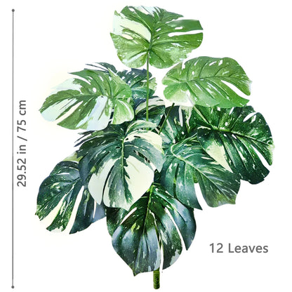 52-104cm(40.94in)  Artificial Monstera Plant Fake Palm Tree Plastic Turtle Leaf Green Plant for Home Garden Room Office Decor