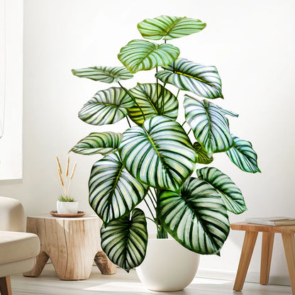 52-104cm(40.94in)  Artificial Monstera Plant Fake Palm Tree Plastic Turtle Leaf Green Plant for Home Garden Room Office Decor