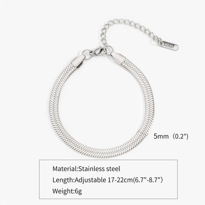 Hip Hop Roestvrij Stalen Armband Goud Kleur Snake Chain Titanium Stalen Armband Voor Vrouwen Mannen Mode-sieraden Accessoires