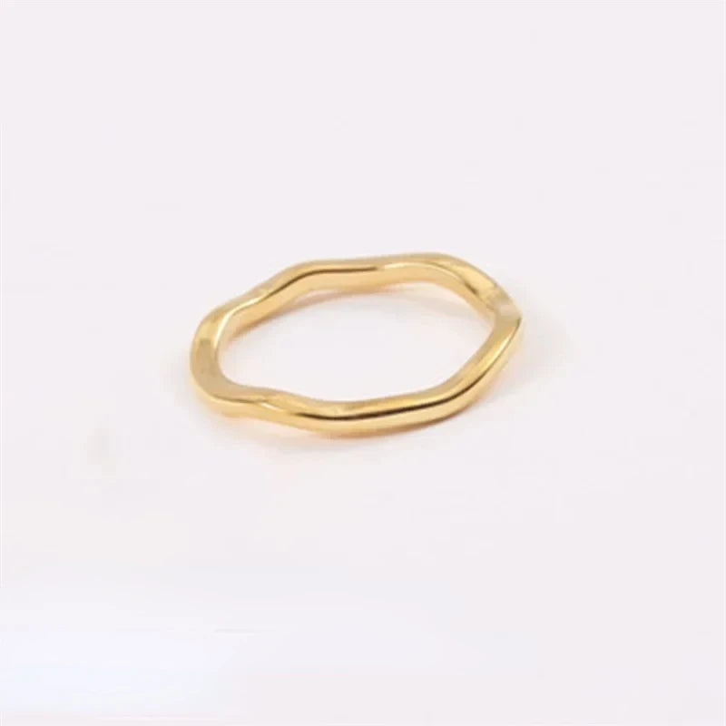 Celeste Glow – Bague statement ajustable en or