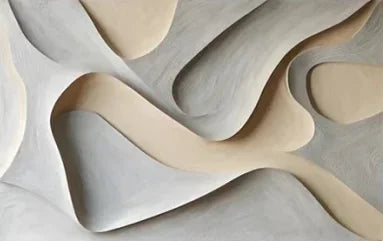 Minimalist Irregular White Wave Style Modern Wall Art 3d Textured Visual Abstract Posters Print Canvas Painting For Home Deco