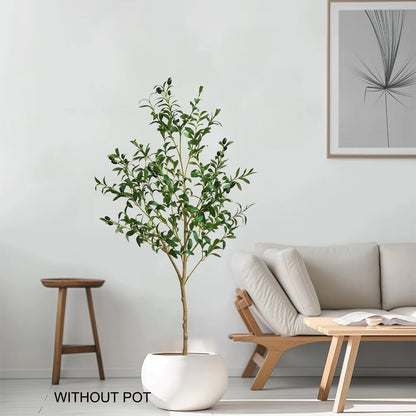 120-180CM Artificial Olive Tree Branch Without Pot Modern Minimalist Fake Plant for Home garden Living Room Balcony shops Decor