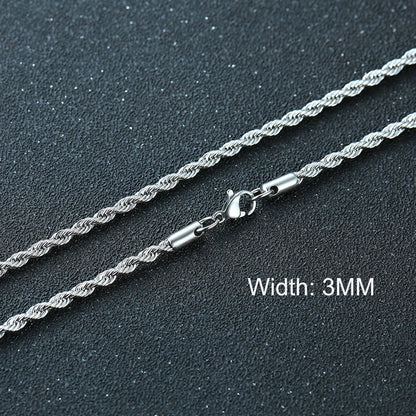 Basic Cuban Chain Necklace for Men Women,Stainless Steel Curb Link Chain Collar,3/5/7/9/11mm Width Black Gold Retro Color Choker