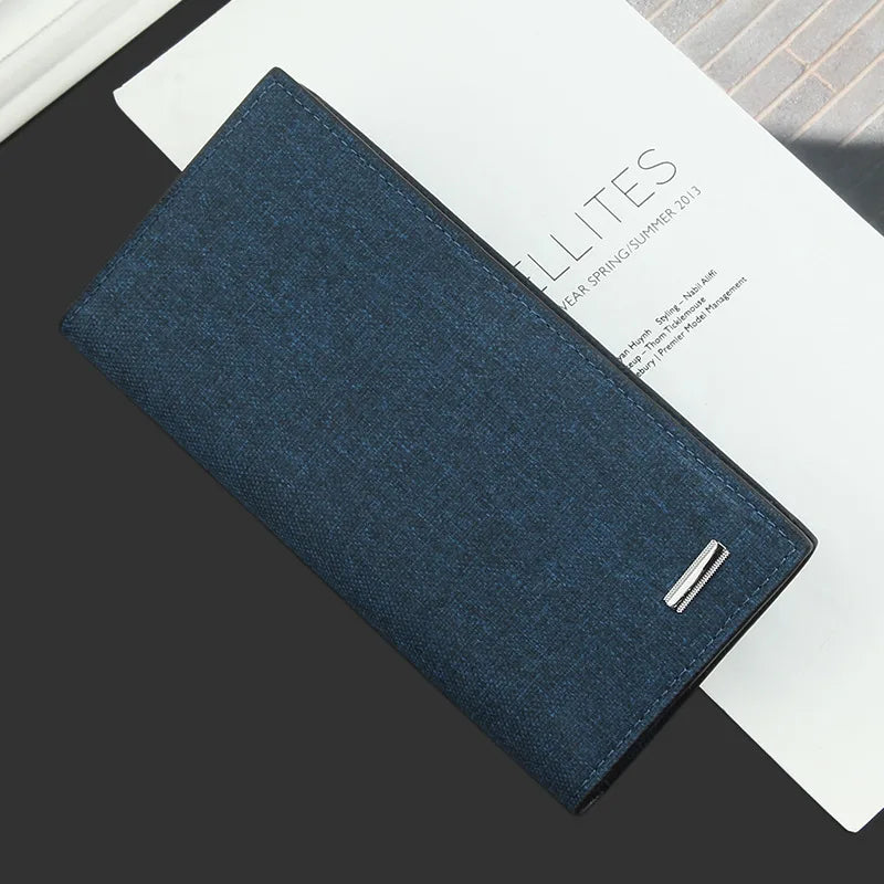 New Men's Wallet Long Fashion Men's Magnetic Buckle Plus Envelope Large-capacity Multi-card Pocket Wallet Multi-card Wallet