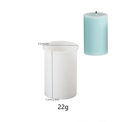 3D Geometric Silicone Candle Mold Texture Cylindrical Soap Mold DIY Nordic Style Aromatherapy Candle Mold Home Decoration