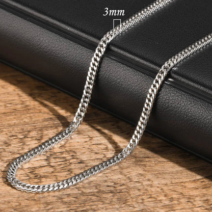 Vnox 3/5/7/9mm Thick Cuban Chain Necklaces for Men Women,Simple Miami Curb Links Collar,Waterproof Stainless Steel Unisex Chain
