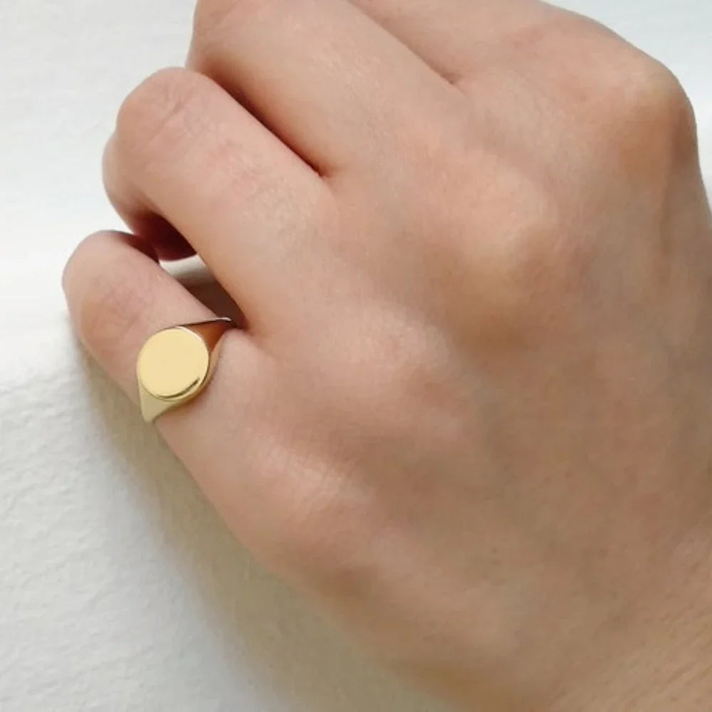 Celeste Glow – Bague statement ajustable en or