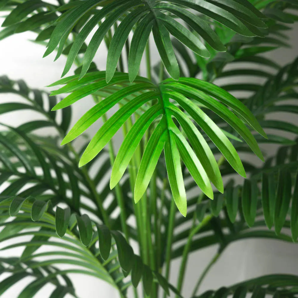 90-120 cm Grote Kunstmatige Palmboom Tropische Nep Planten Groene Plastic Palmbladeren Grote Monstera Boomtak voor Huis Tuin Decor