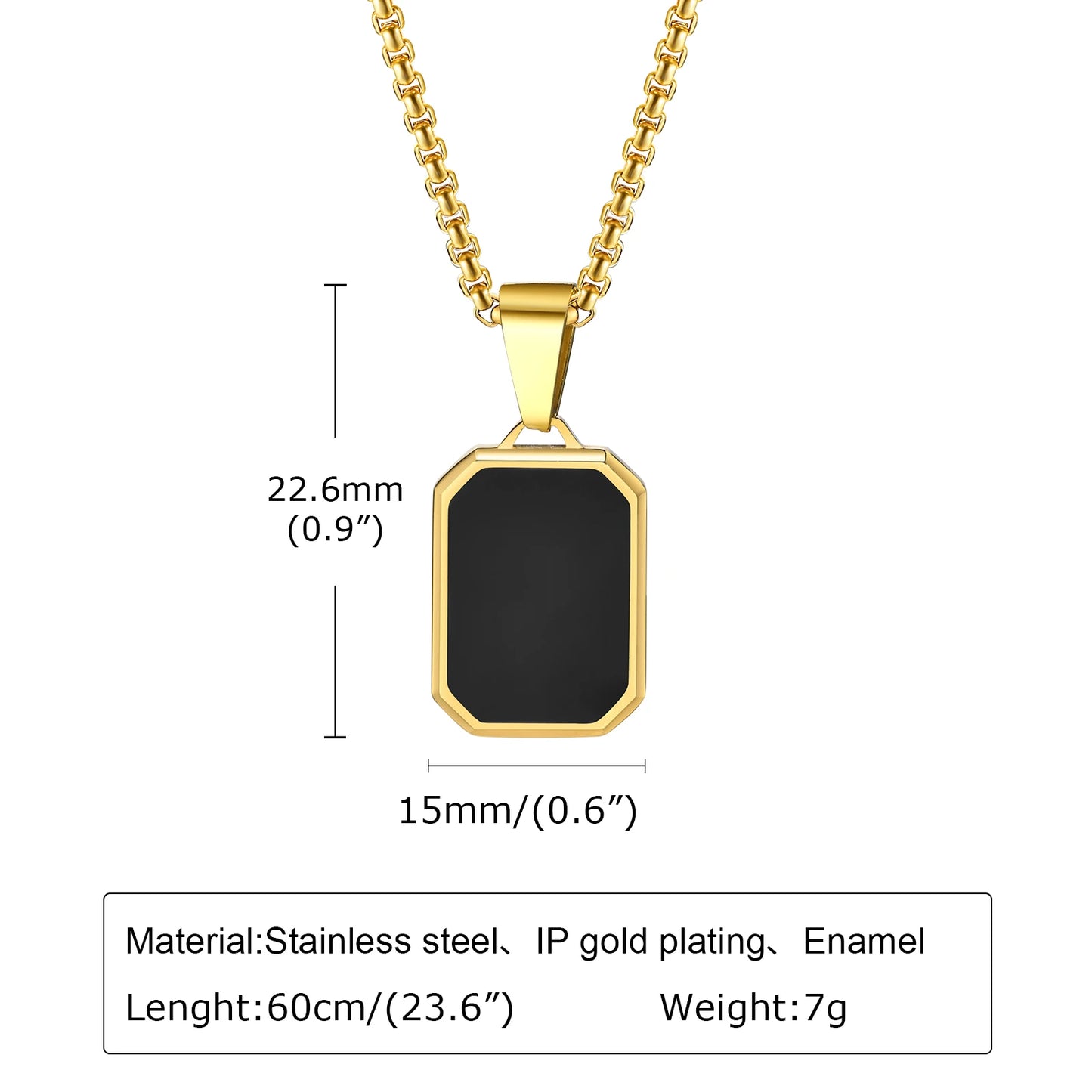 Trendy Pendant Necklaces for Men Boys,Square Natural Stone Stainless Steel Necklaces,Hip Hop Cool Healing Jewelry Gifts