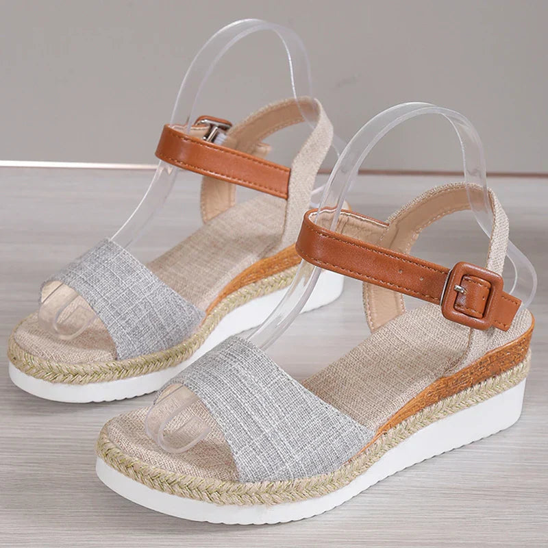 CHARLENE™ – Sandales Wedge Décontractées à Talon