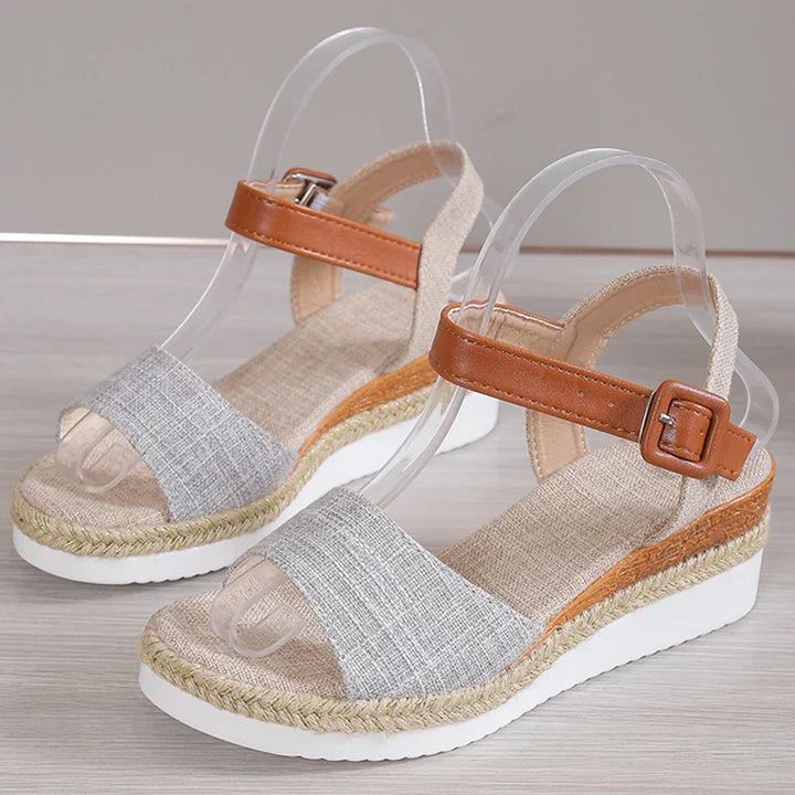 CHARLENE™ – Sandales Wedge Décontractées à Talon