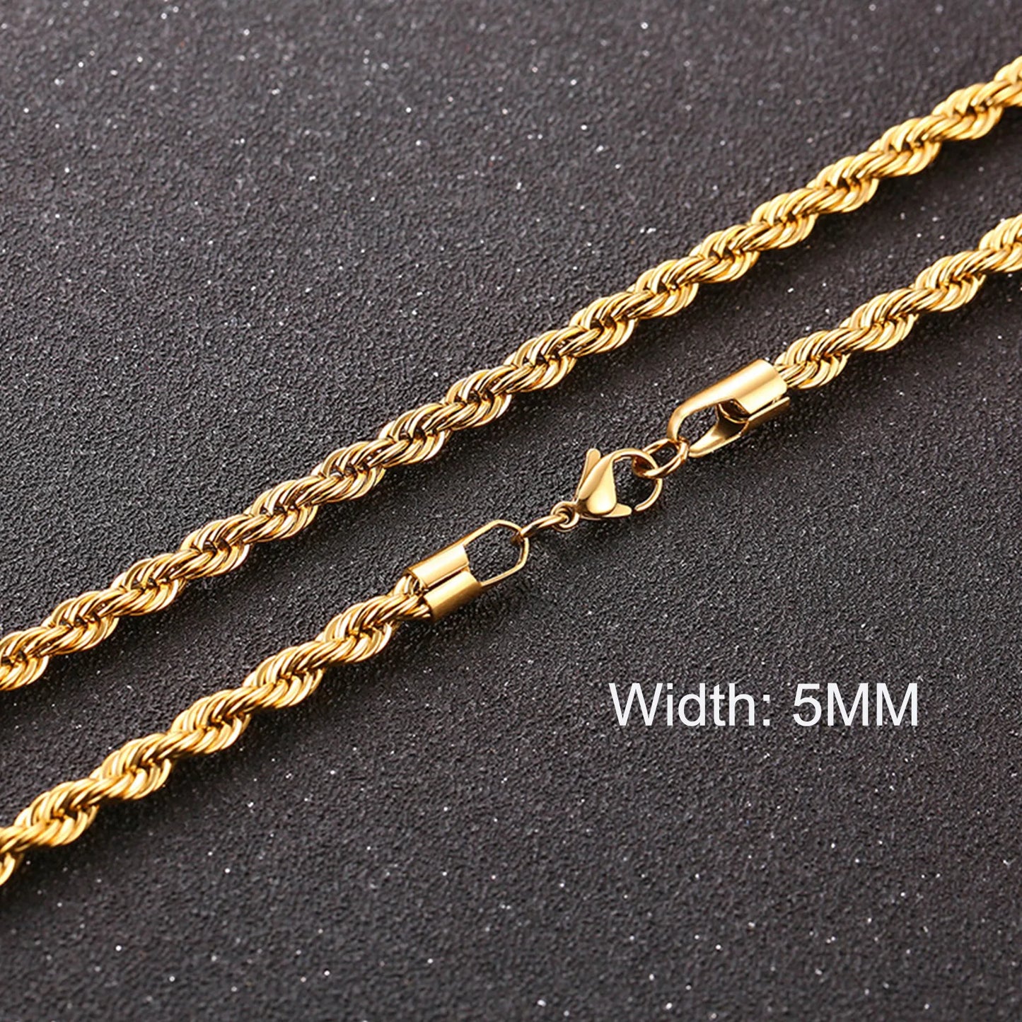 Basic Cuban Chain Necklace for Men Women,Stainless Steel Curb Link Chain Collar,3/5/7/9/11mm Width Black Gold Retro Color Choker