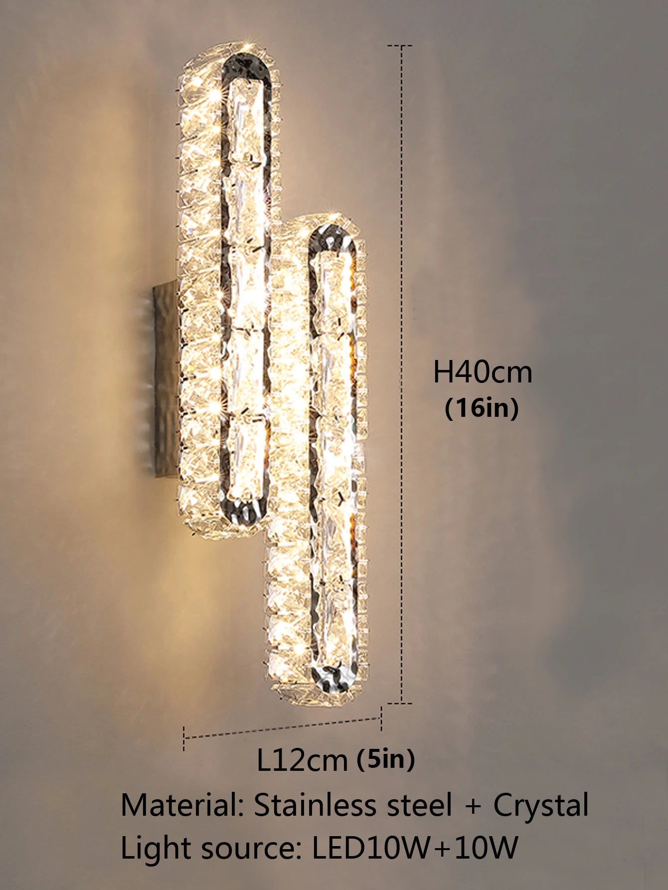 Goud/Zilver Wandlamp kristallen strip 110-240 v glans interieur wandlamp voor woonkamer achtergrond nachtkastje gang decoratie