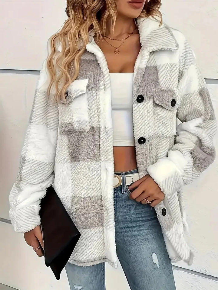 Martin | Élégante Veste en Fleece à Motif Carreaux