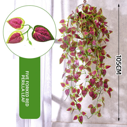 Artificial Ivy Vines Fake Leaves Garland 105cm/41.3in Long Clover Plant for Floral Arrangement for Wall Hanging Backdrop Bouquet
