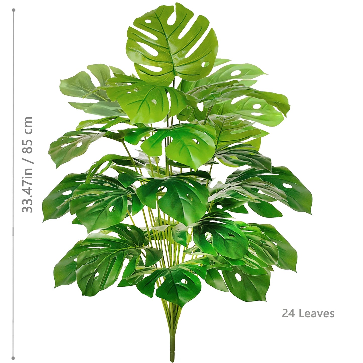52-104cm(40.94in)  Artificial Monstera Plant Fake Palm Tree Plastic Turtle Leaf Green Plant for Home Garden Room Office Decor