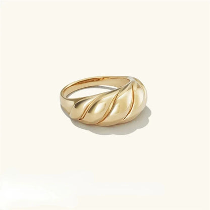 Celeste Glow – Bague statement ajustable en or