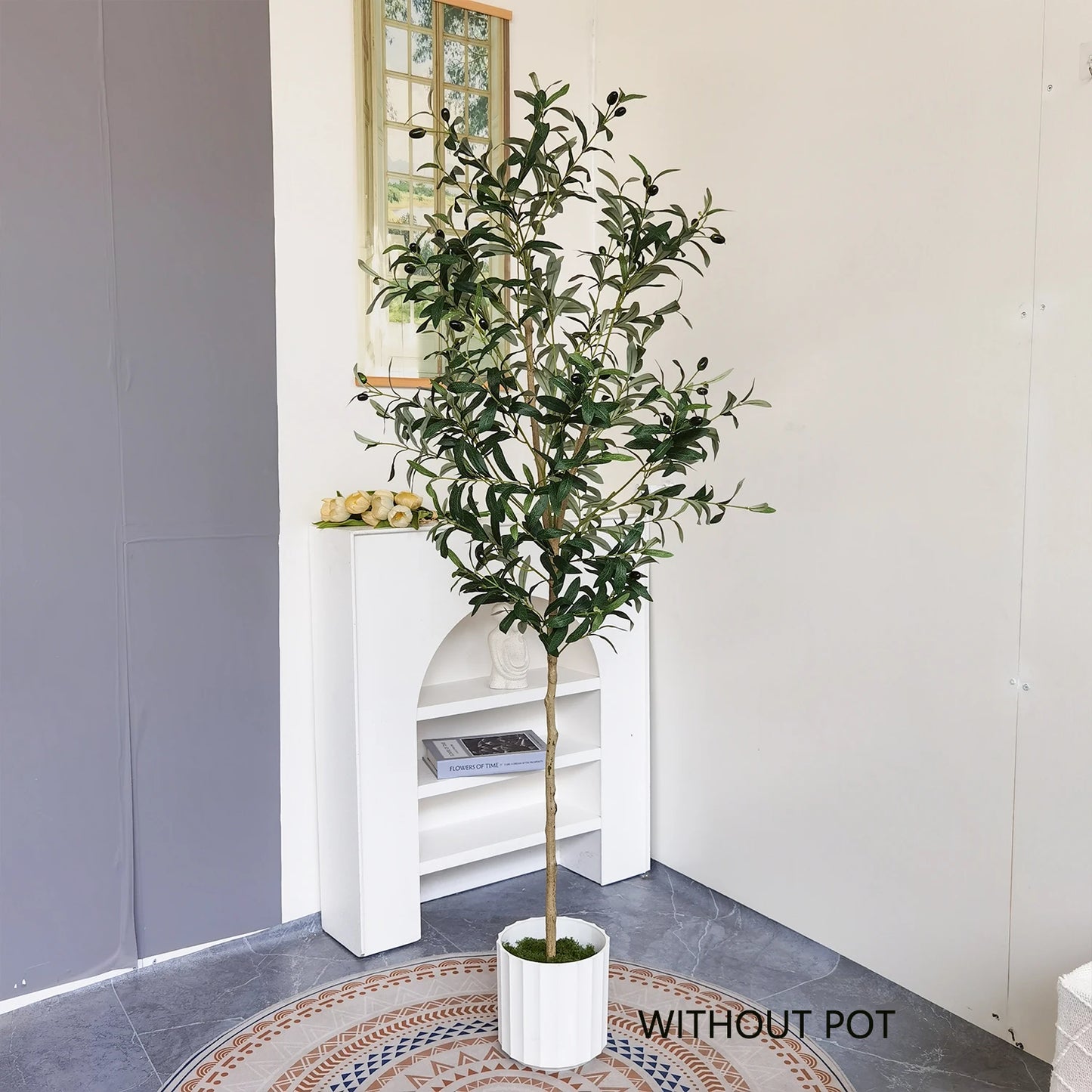 120-180CM Artificial Olive Tree Branch Without Pot Modern Minimalist Fake Plant for Home garden Living Room Balcony shops Decor