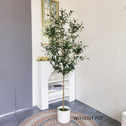 120-180CM Artificial Olive Tree Branch Without Pot Modern Minimalist Fake Plant for Home garden Living Room Balcony shops Decor