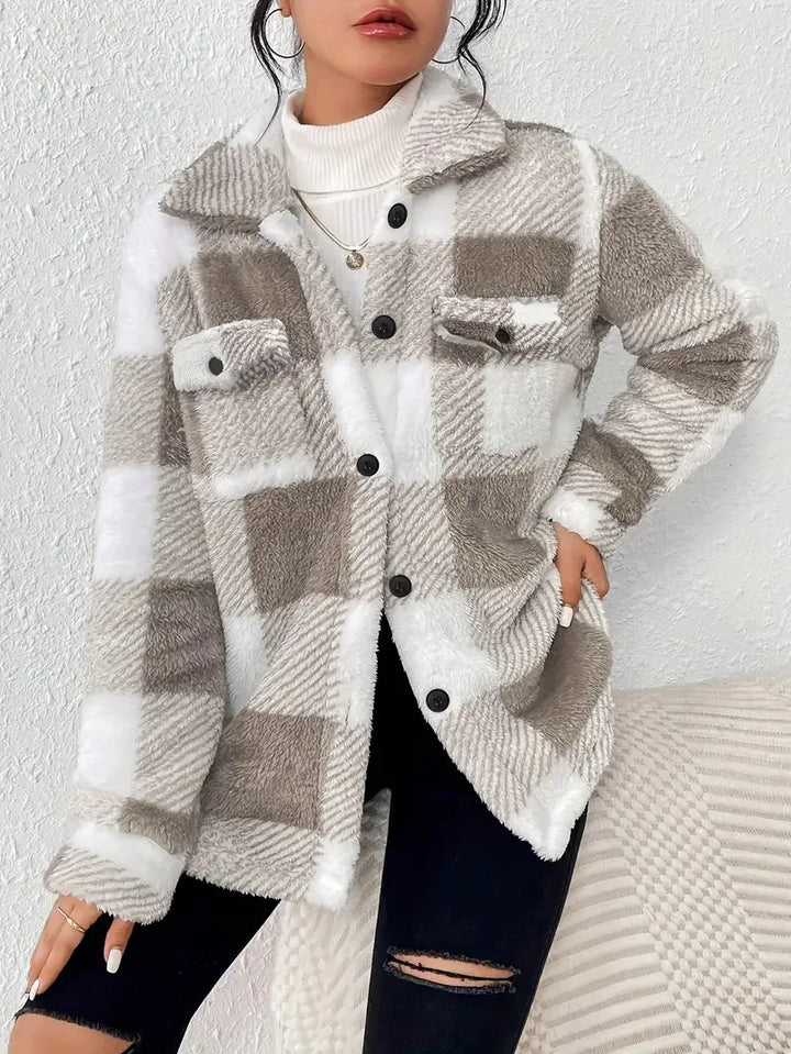 Martin | Élégante Veste en Fleece à Motif Carreaux