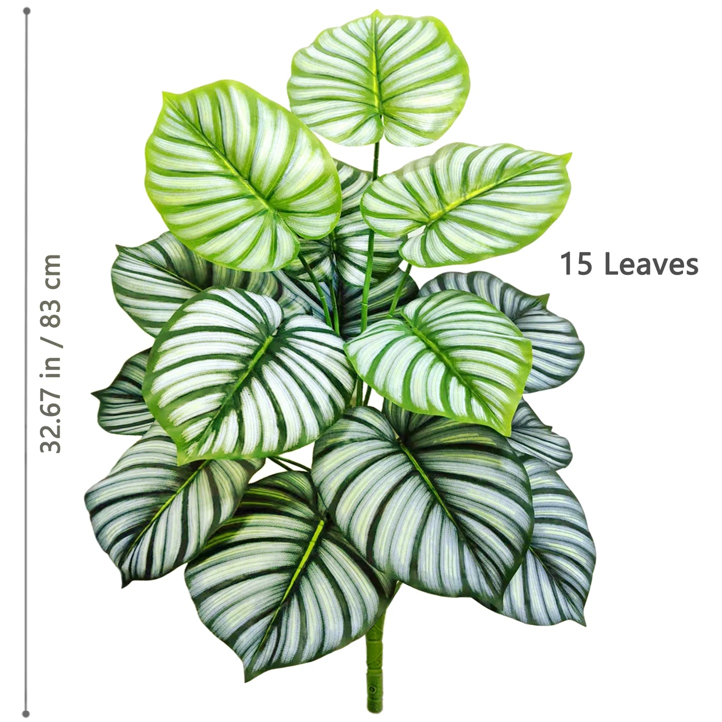 52-104cm(40.94in)  Artificial Monstera Plant Fake Palm Tree Plastic Turtle Leaf Green Plant for Home Garden Room Office Decor