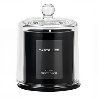 Premium sojawas geurkaarsen met glazen cloche, rookloze etherische olie aromatherapie voor thuisspa, cadeau klaar decoratief