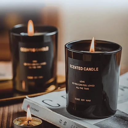 Classic black cup aromatherapy candle, multiple fragrances, 180g candle can burn for about 50 hours.