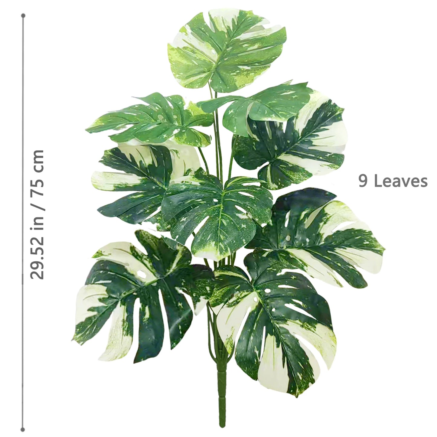 52-104cm(40.94in)  Artificial Monstera Plant Fake Palm Tree Plastic Turtle Leaf Green Plant for Home Garden Room Office Decor