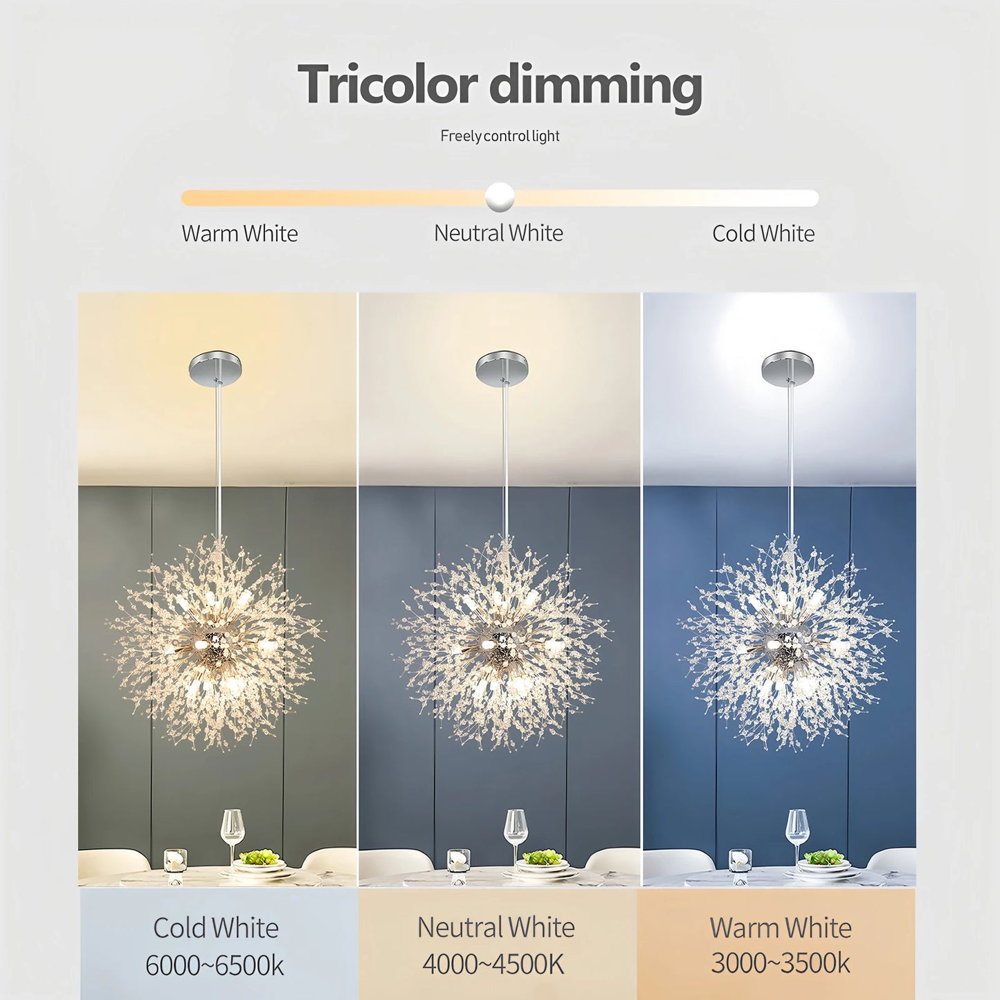 Luxury Ceiling Pendant Lamp French Dandelion Modern Ceiling Chandelier for Living Room Children's Room Kitchen Decorative Lamps