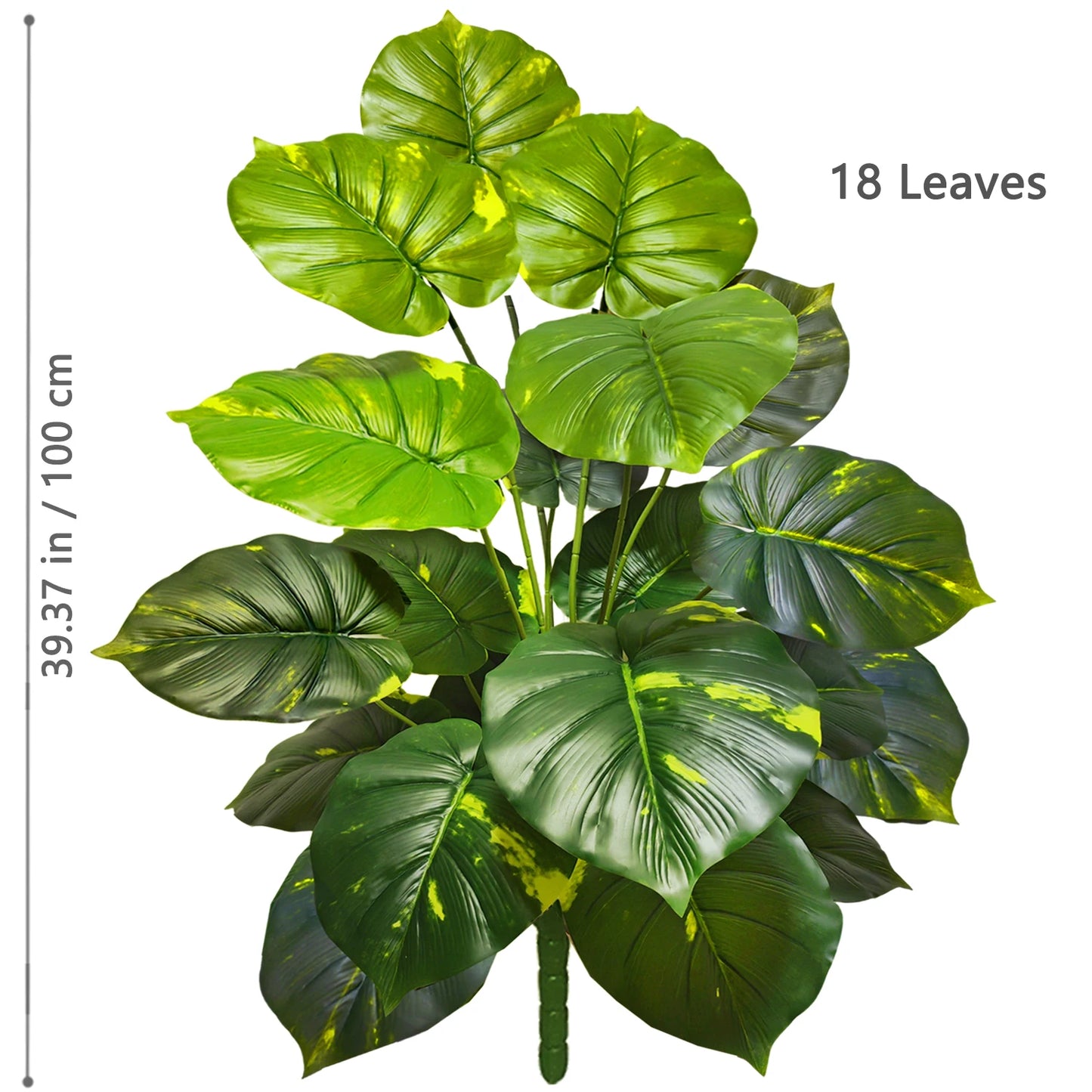52-104cm(40.94in)  Artificial Monstera Plant Fake Palm Tree Plastic Turtle Leaf Green Plant for Home Garden Room Office Decor