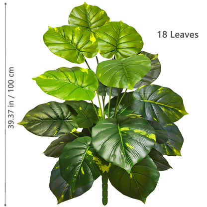 52-104cm(40.94in)  Artificial Monstera Plant Fake Palm Tree Plastic Turtle Leaf Green Plant for Home Garden Room Office Decor