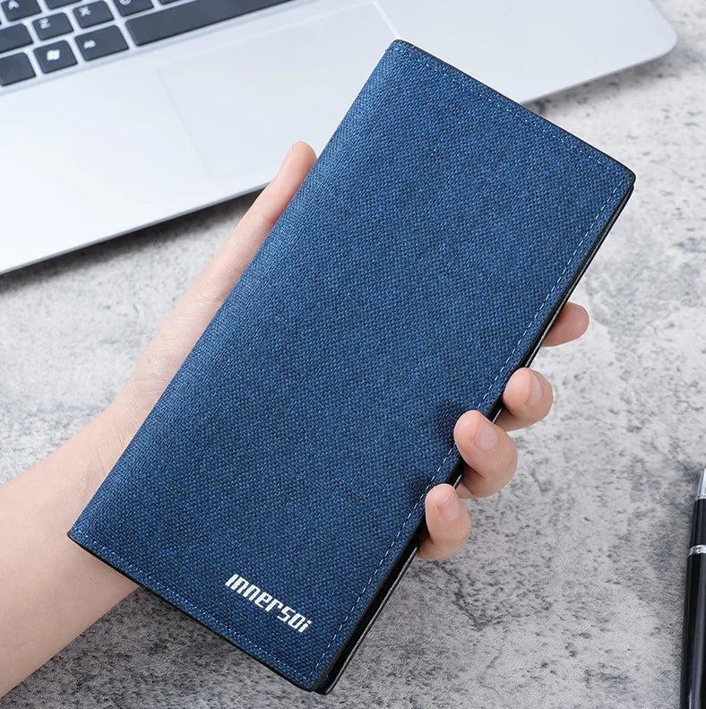 New Men's Wallet Long Fashion Men's Magnetic Buckle Plus Envelope Large-capacity Multi-card Pocket Wallet Multi-card Wallet