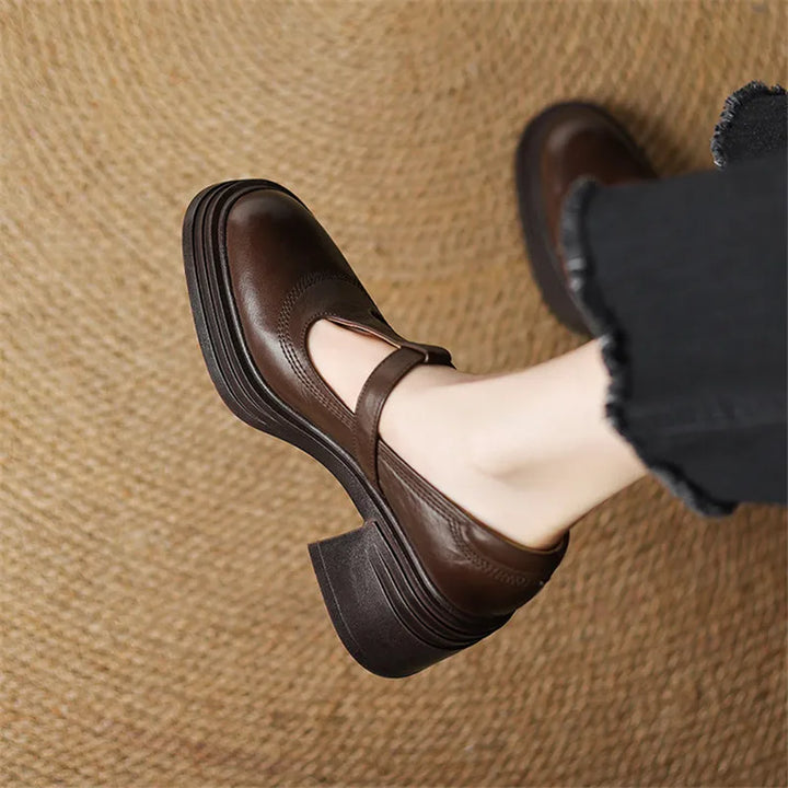 Elvana Chunky Mary Jane Pumps