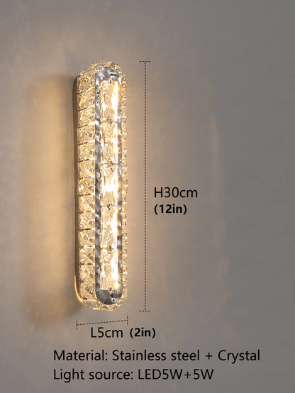 Goud/Zilver Wandlamp kristallen strip 110-240 v glans interieur wandlamp voor woonkamer achtergrond nachtkastje gang decoratie