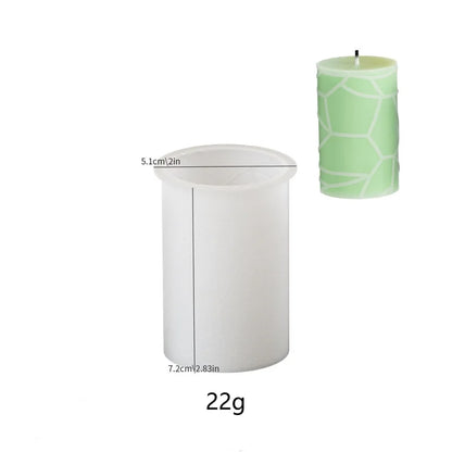 3D Geometric Silicone Candle Mold Texture Cylindrical Soap Mold DIY Nordic Style Aromatherapy Candle Mold Home Decoration