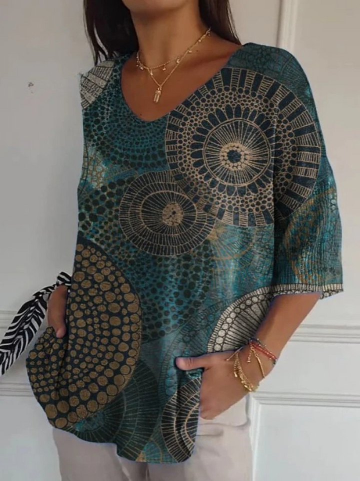 Pull en tricot décontracté avec motif géométrique abstrait vintage pour femmess