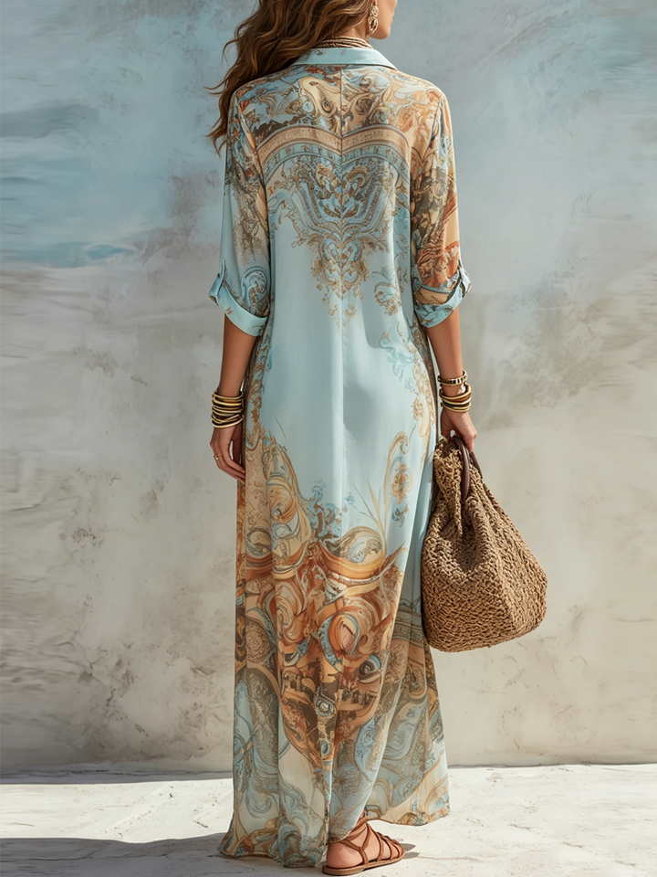 Lorna Robe-chemise méditerranéenne