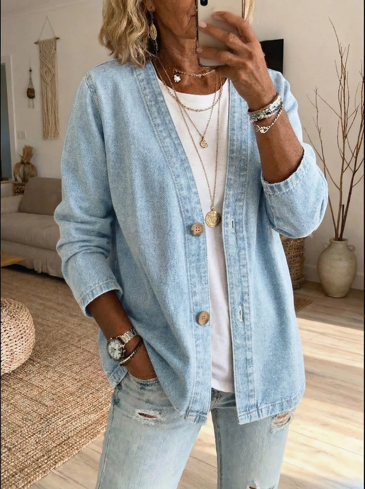 Daria - Manteau en denim boutonné