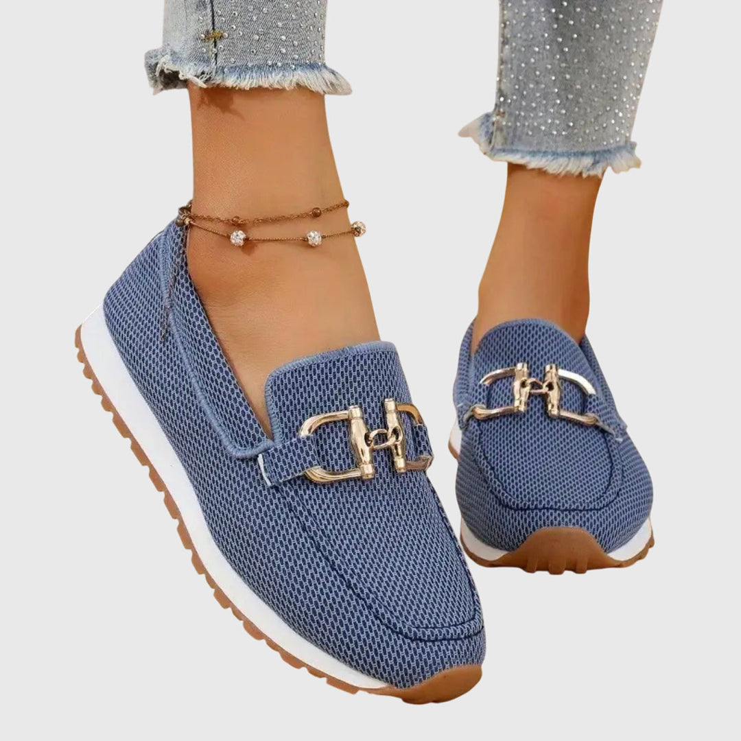 NILA Orthopedic Loafers with Basket Weave Design