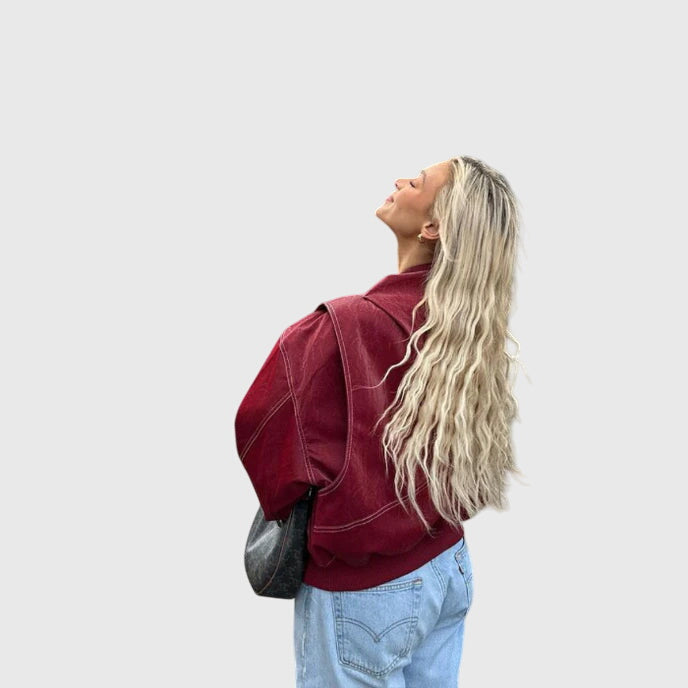 Faye™ - Veste Oversize en Cuir