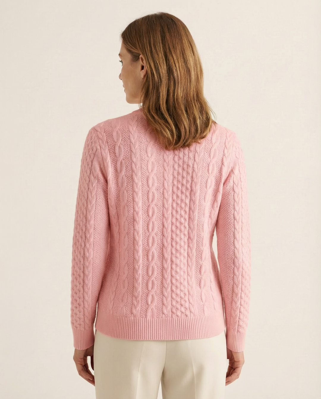 Pull à zip avant en tricot torsadé