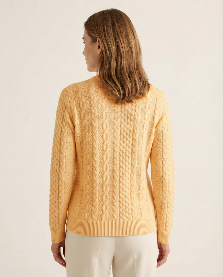 Pull à zip avant en tricot torsadé