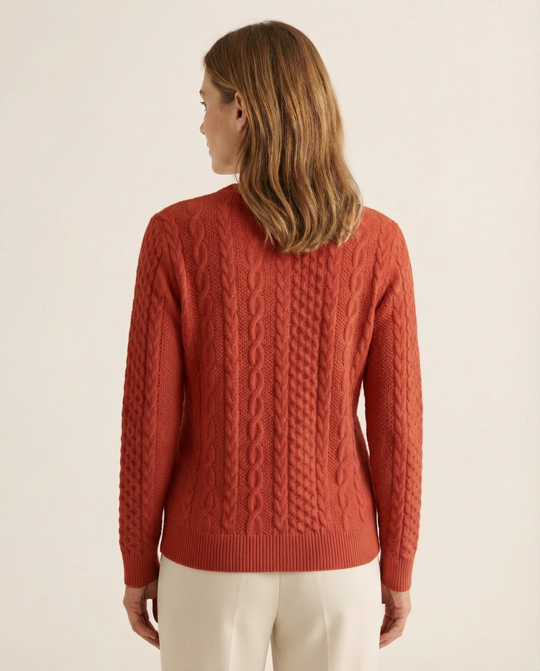 Pull à zip avant en tricot torsadé