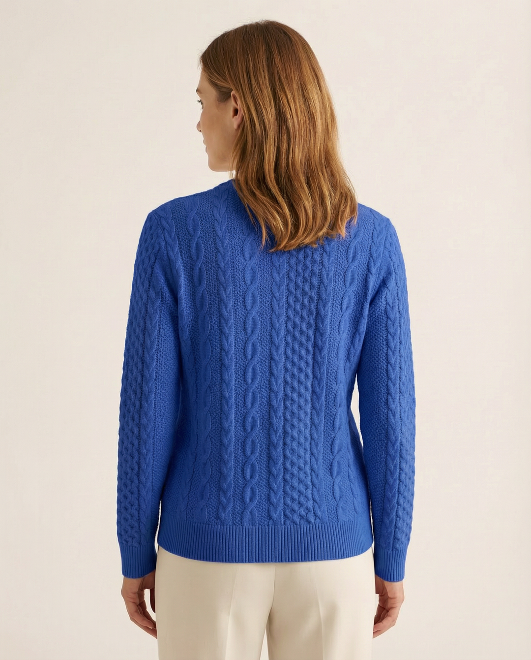 Pull à zip avant en tricot torsadé