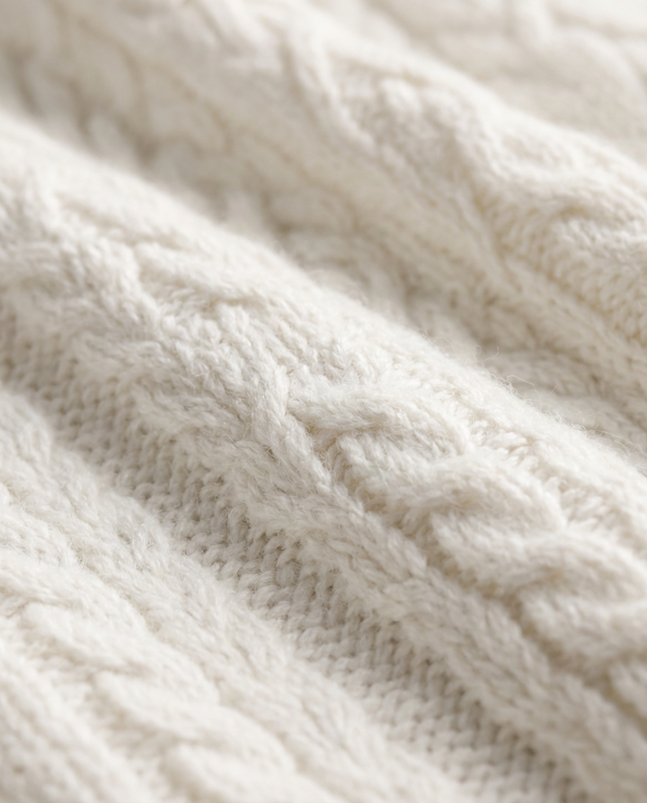 Pull à zip avant en tricot torsadé