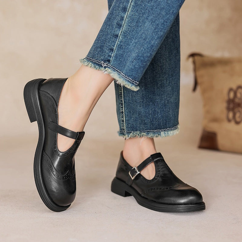 Mattea | Élégantes Mary Janes en Cuir Véritable
